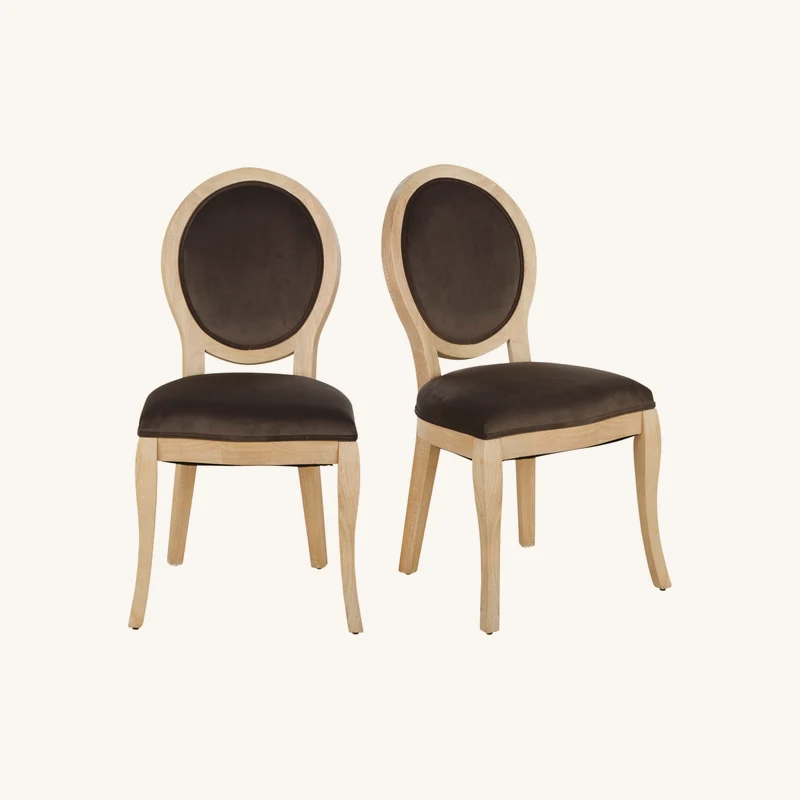 Chaises en velours recyclé taupe (x2) chez Maisons du Monde