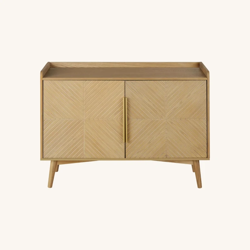 Buffet vintage 2 portes beige et aluminium chez Maisons du Monde