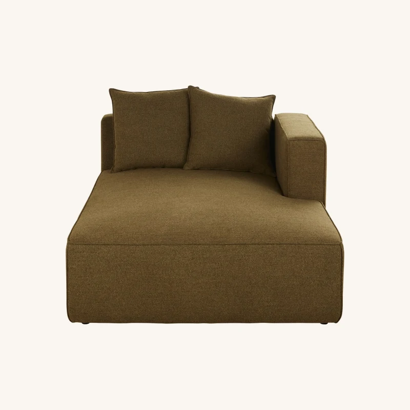 Méridienne droite pour canapé modulable vert chez Maisons du Monde