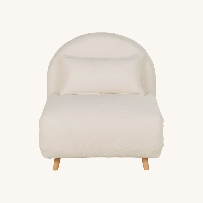 Canapé clic-clac 1 place bouclettes écrues chez Maisons du Monde