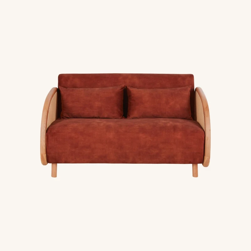 Canapé clic-clac 2 places terracotta chez Maisons du Monde