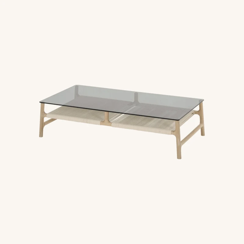 Table basse rectangulaire en chêne blanchi chez The Cool Republic