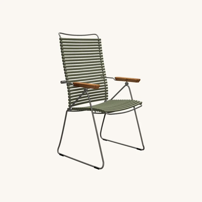 Chaise en métal et plastique olive chez The Cool Republic