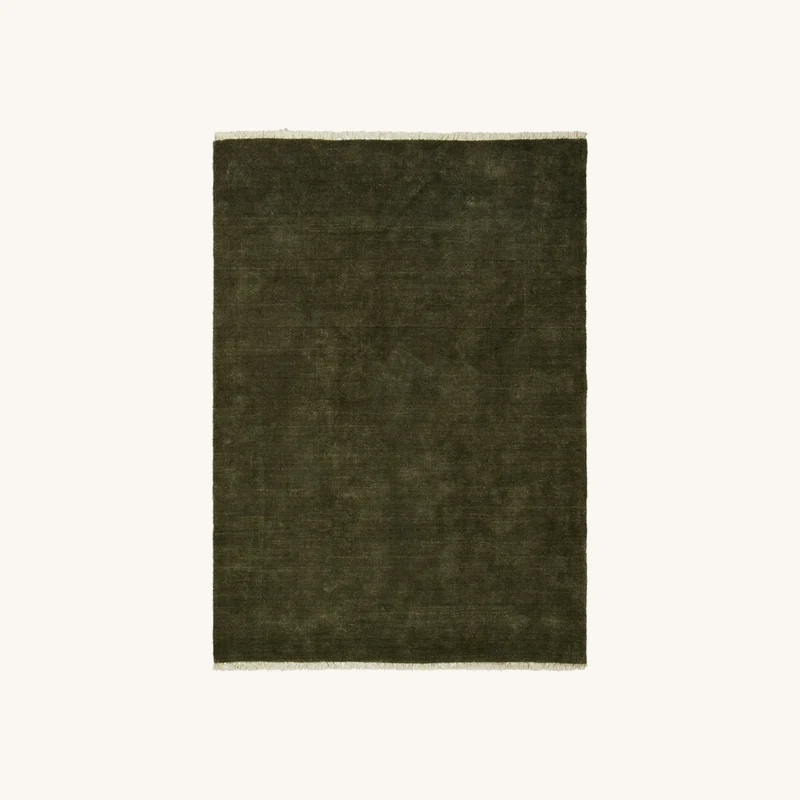 Tapis en jute et coton vert chez The Cool Republic