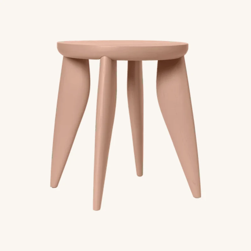 Tabouret rond pour enfant en frêne rose chez The Cool Republic
