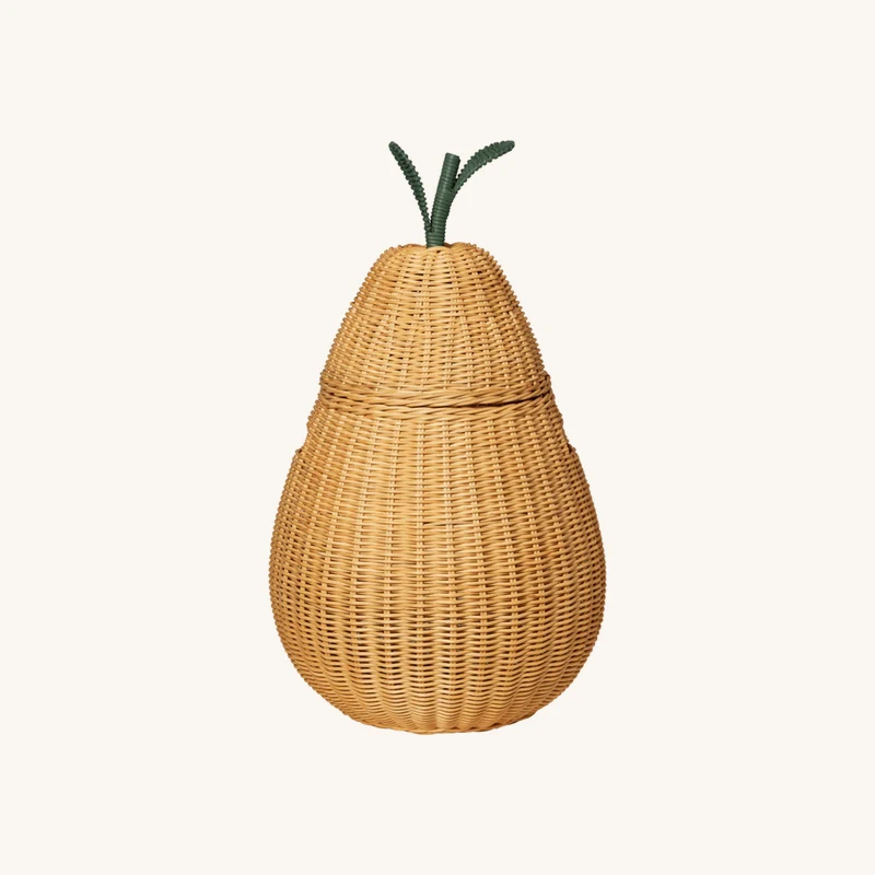 Panier de rangement poire en rotin tressé chez The Cool Republic