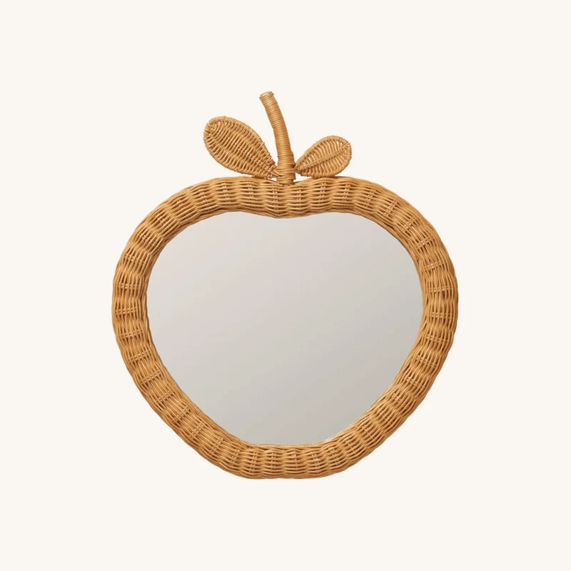 Miroir en rotin tressé naturel chez The Cool Republic