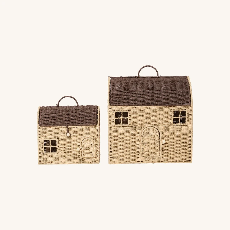 2 Paniers de rangement maison pour enfant beige chez The Cool Republic