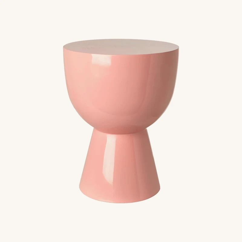 Tabouret rose laqué tip tap chez The Cool Republic