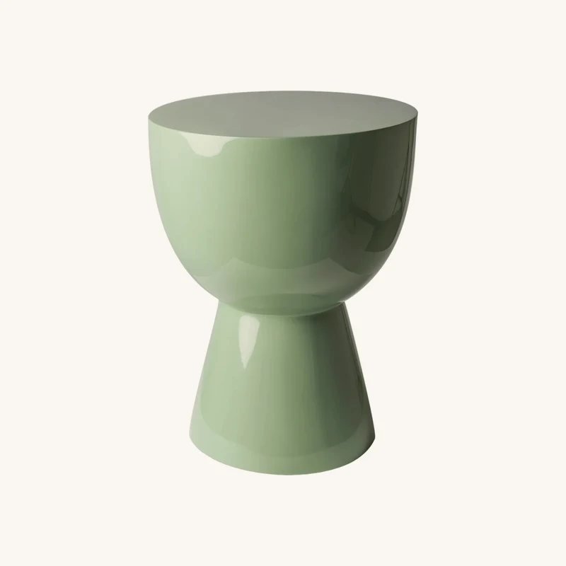 Tabouret vert pastel laqué tip tap chez The Cool Republic
