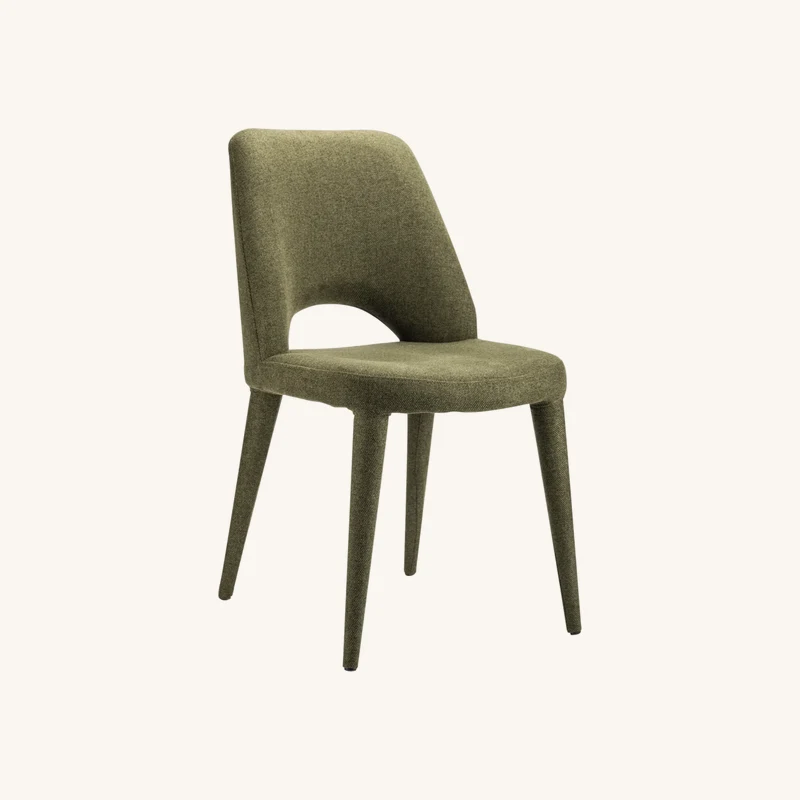 Chaise en polyester olive chez The Cool Republic