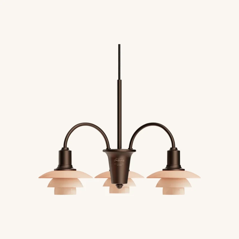 Lustre en laiton vieilli terracotta chez The Cool Republic