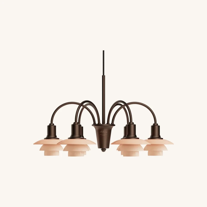 Lustre en laiton vieilli terracotta chez The Cool Republic