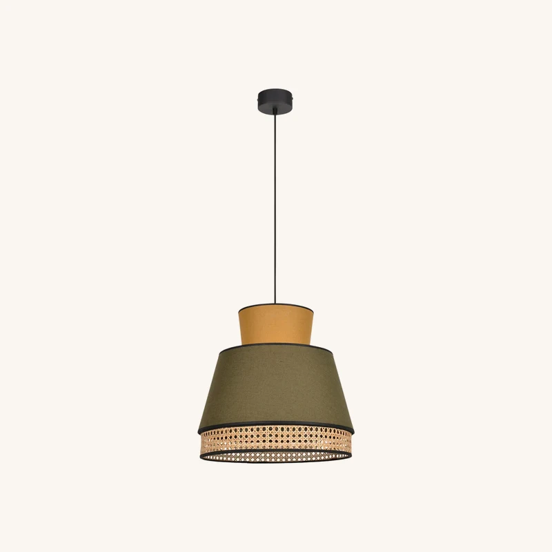 Suspension en lin kaki et curry chez The Cool Republic