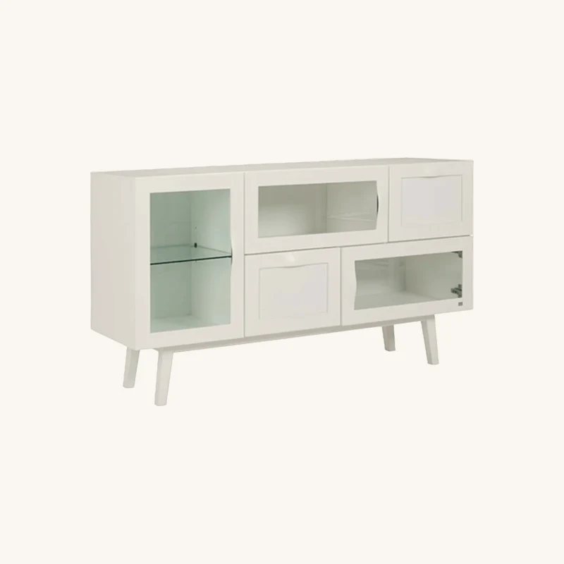 Buffet en bouleau et mdf blanc chez The Cool Republic