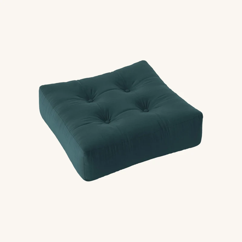 Pouf bleu pétrole chez The Cool Republic