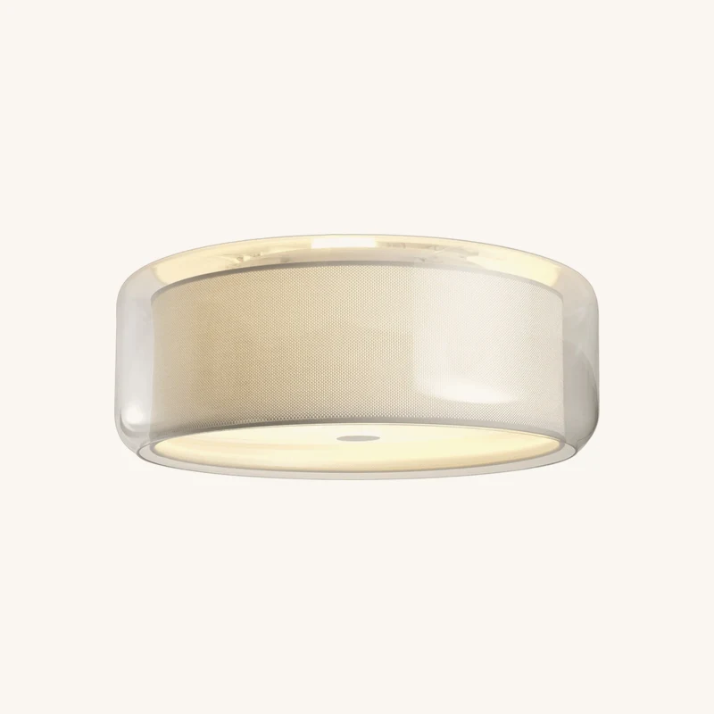 Plafonnier verre soufflé blanc pear abat-jour chez The Cool Republic