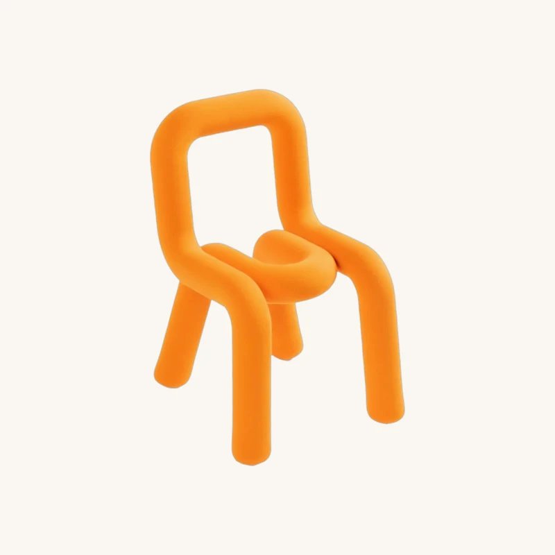 Chaise pour enfant en coton orange mini bold chez The Cool Republic