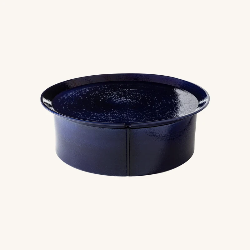 Table basse en millgres bleu Brise 46 chez The Cool Republic