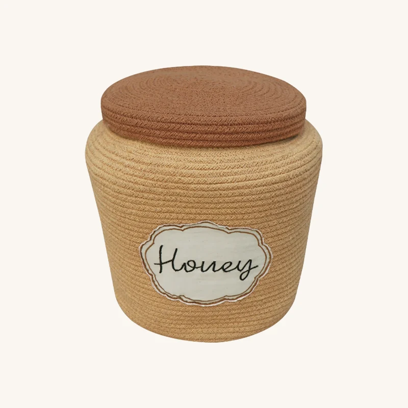 Panier de rangement en coton jaune chez The Cool Republic