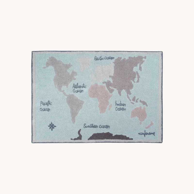 Tapis en coton bleu chez The Cool Republic