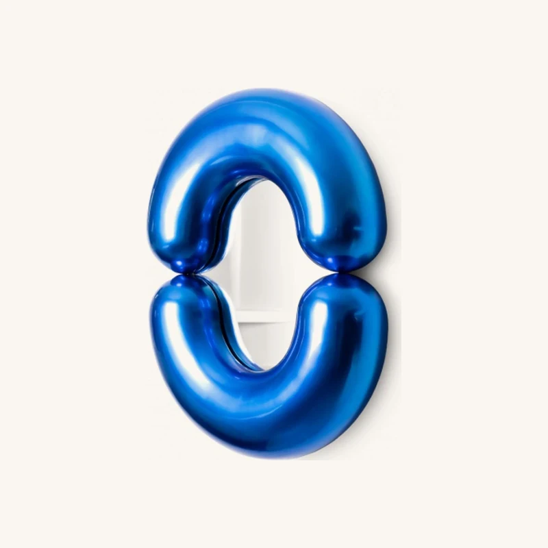 Miroir design en céramique bleu brillant chez The Cool Republic