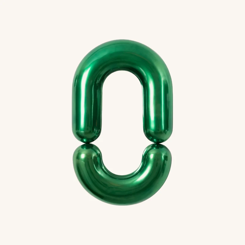 Miroir design en céramique émaillée vert chez The Cool Republic