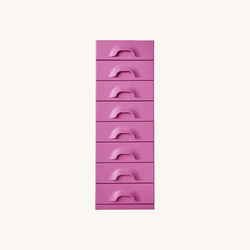 Commode 8 tiroirs rose urban pink chez The Cool Republic