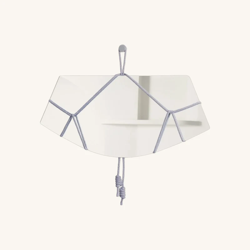 Miroir avec cordes bleues ciel chez The Cool Republic