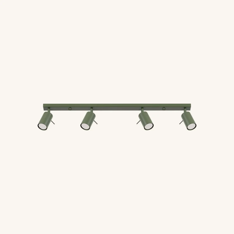 Plafonnier en acier vert olive chez The Cool Republic