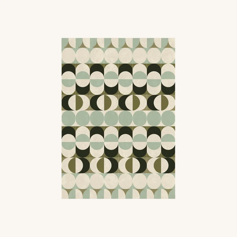 Tapis en vinyle vert d'eau chez The Cool Republic