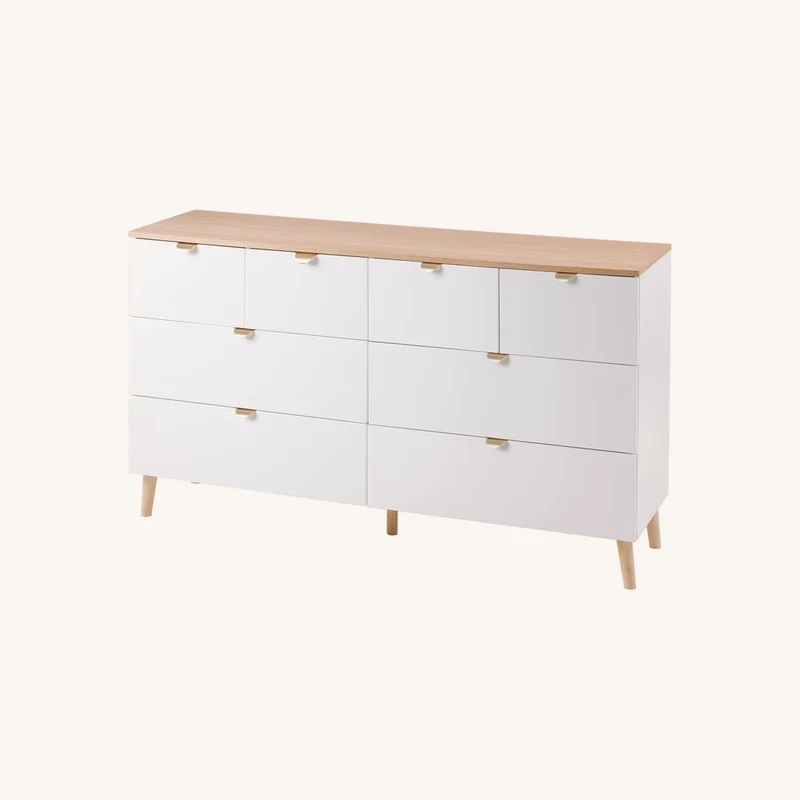 Commode double avec 8 tiroirs merveilles blanc chez Vertbaudet