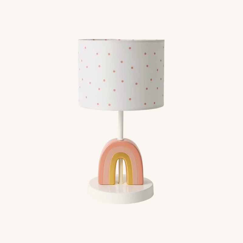 Lampe de chevet pied Arc-en-ciel rose chez Vertbaudet