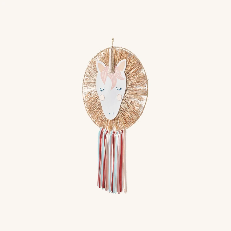 Attrape-rêves en raphia Licorne rose chez Vertbaudet