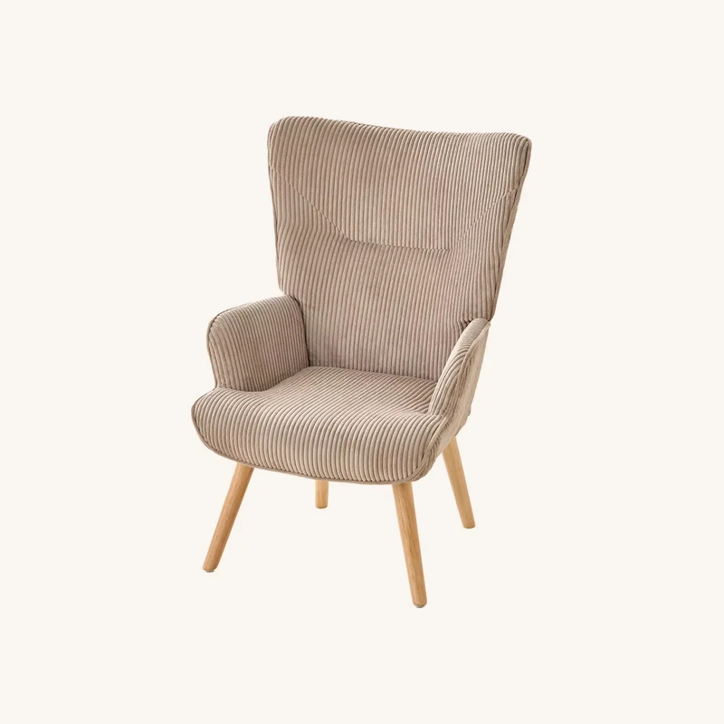 Fauteuil d'allaitement fixe en velours côtelé chez Vertbaudet