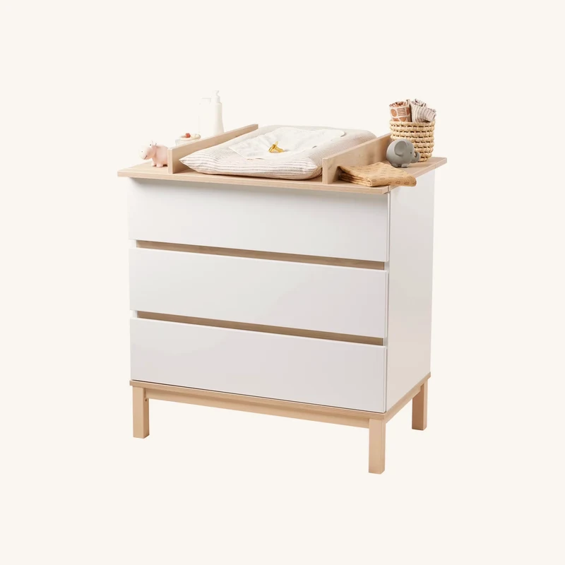 Commode à langer ligne comete blanc chez Vertbaudet