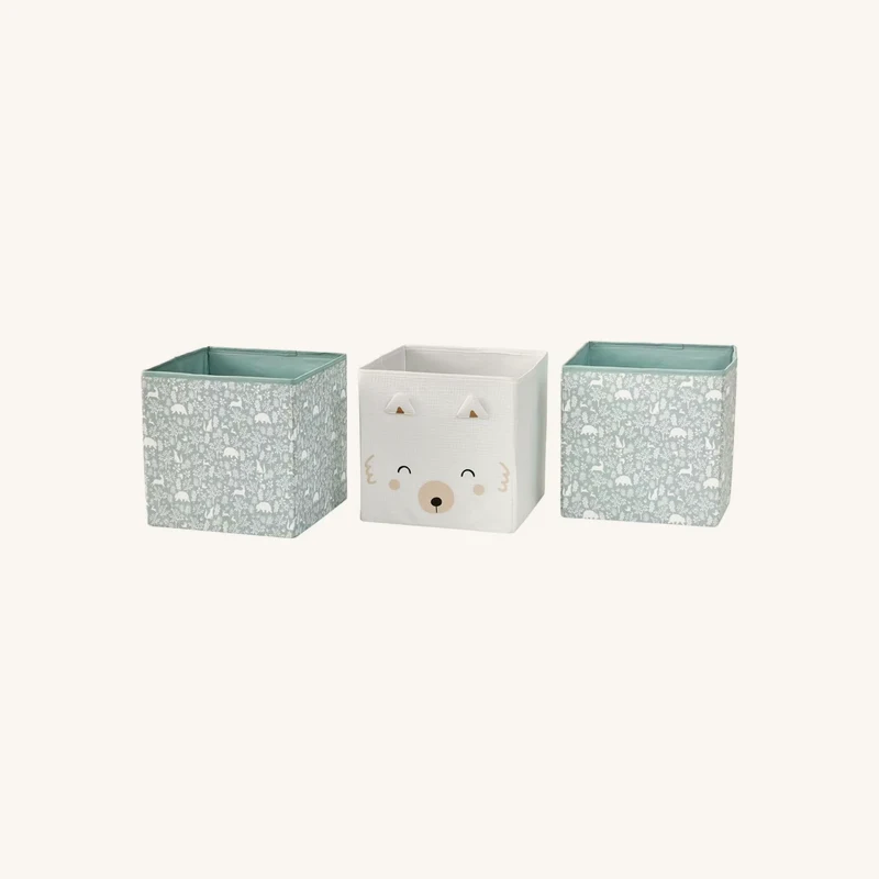 Lot de 3 bacs de rangement animaux dans les chez Vertbaudet