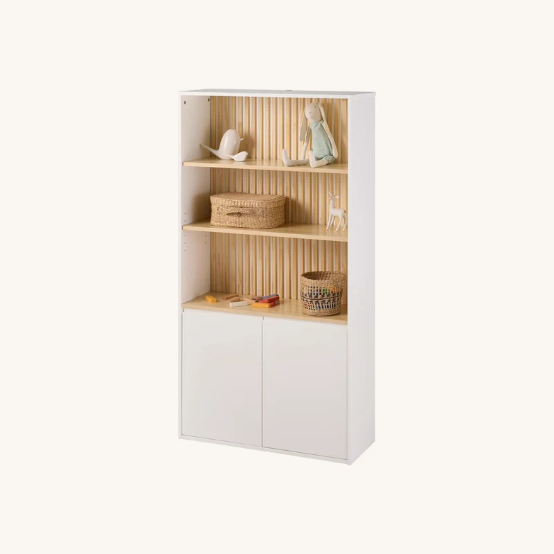 Bibliothèque bardage blanc chez Vertbaudet