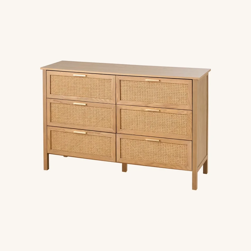 Commode double cannage ella avec 6 tiroirs chez Vertbaudet