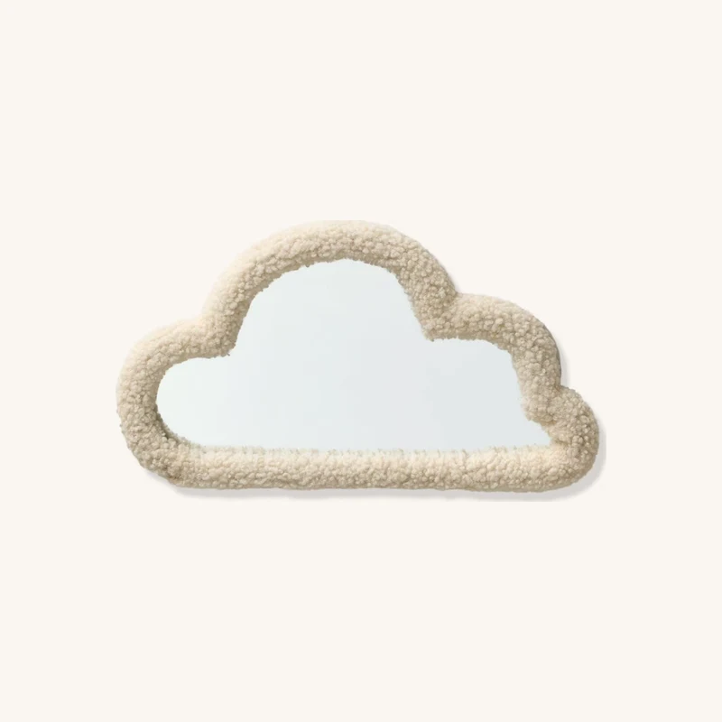 Miroir Nuage en sherpa beige chez Vertbaudet