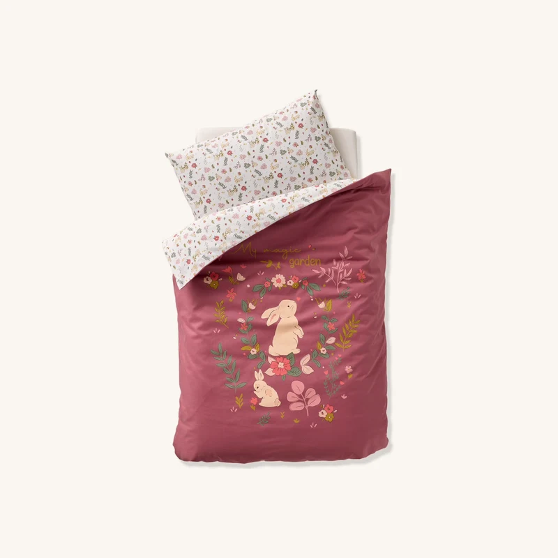 Parure bébé housse de couette + taie d'oreiller chez Vertbaudet