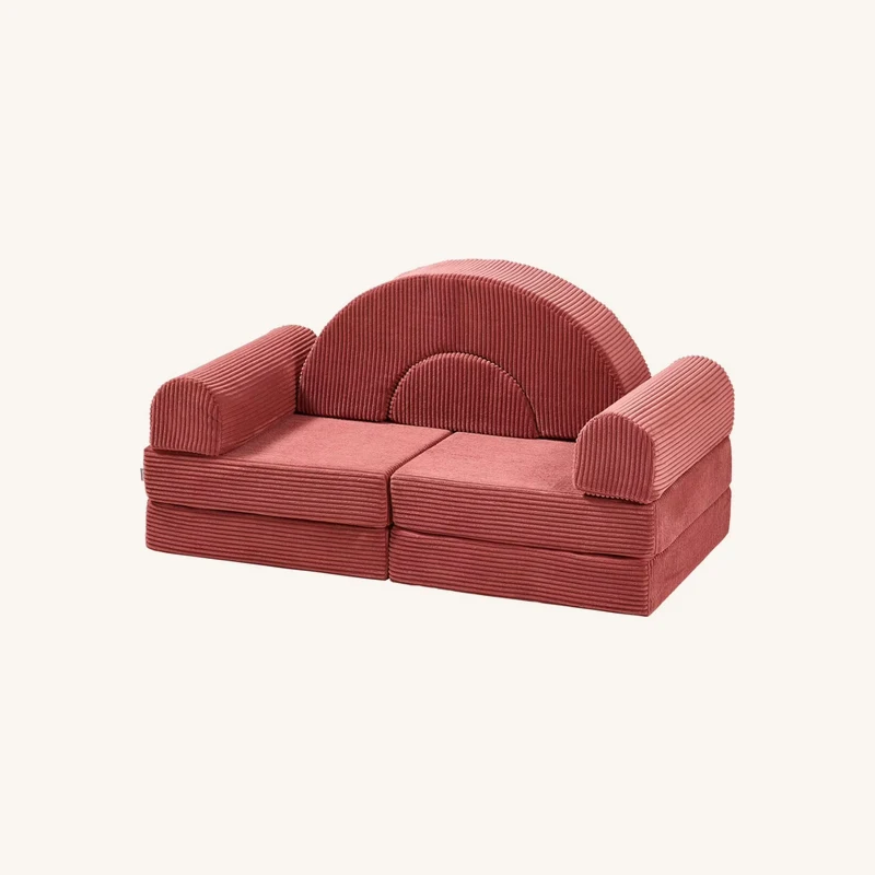 Canapé mousse modulable alto rose chez Vertbaudet
