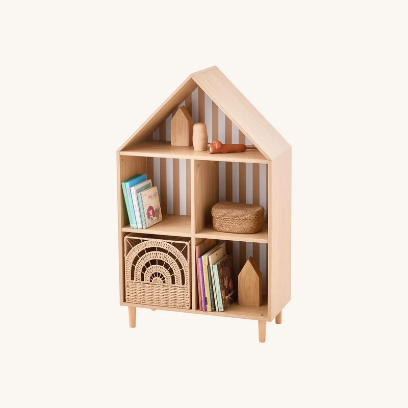 Meuble à cases maison bois chez Vertbaudet