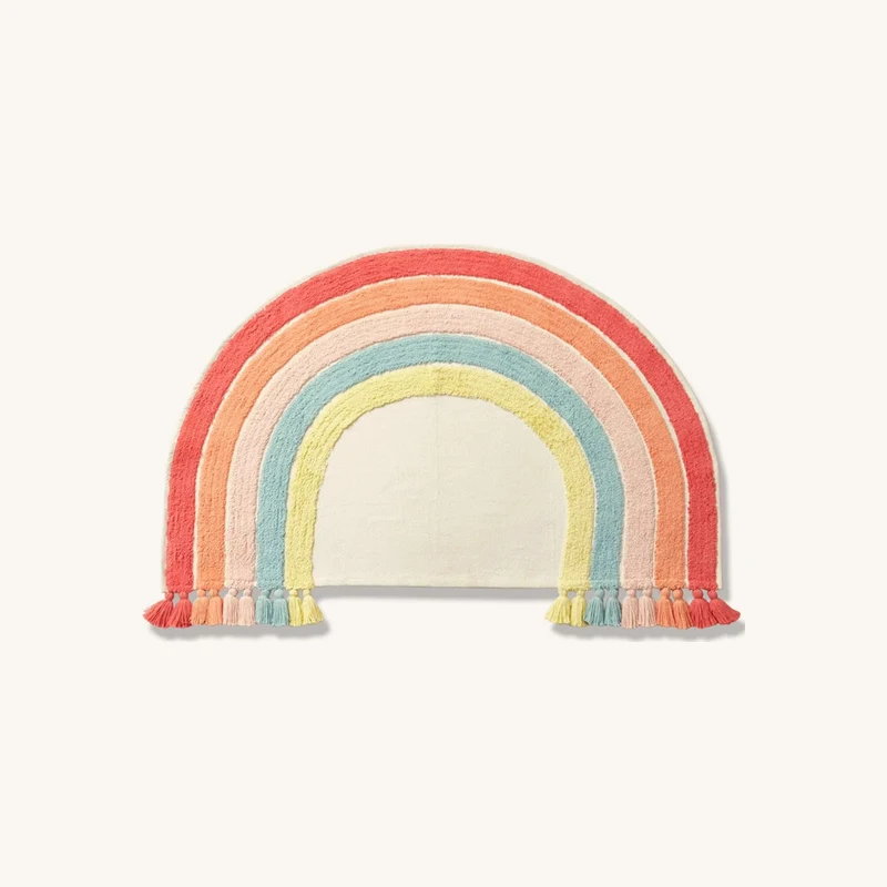 Tapis Arc-en-ciel rose multicolore chez Vertbaudet