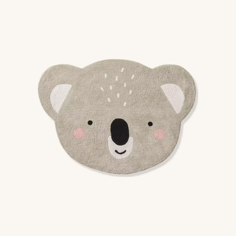 Tapis Koala mini zoo gris chez Vertbaudet