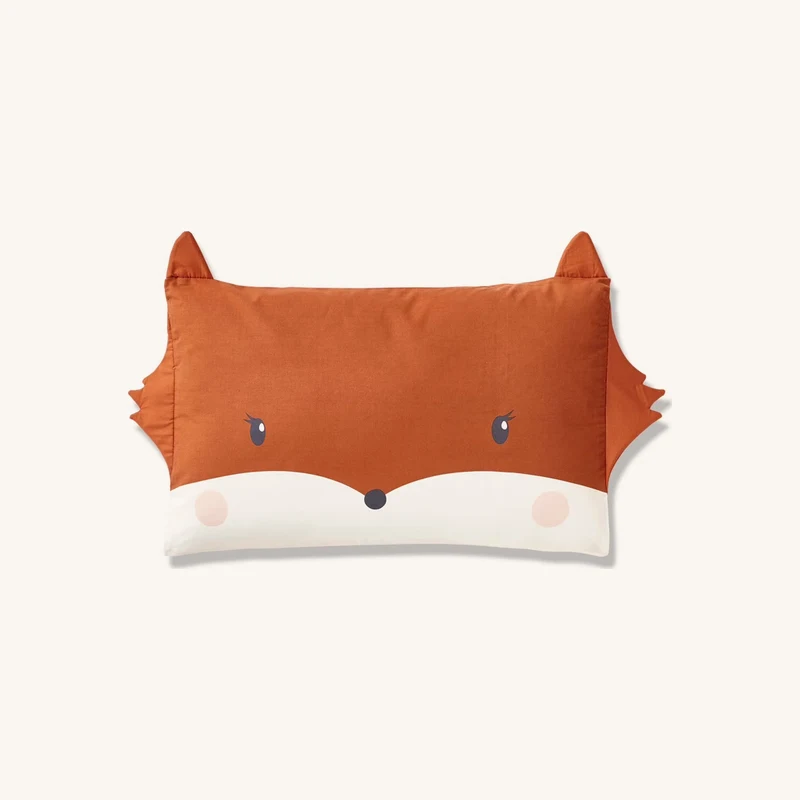 Taie d'oreiller bébé fleurettes orange chez Vertbaudet