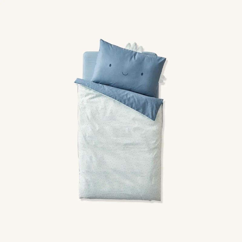 Housse de couette bébé réversible petit dino chez Vertbaudet