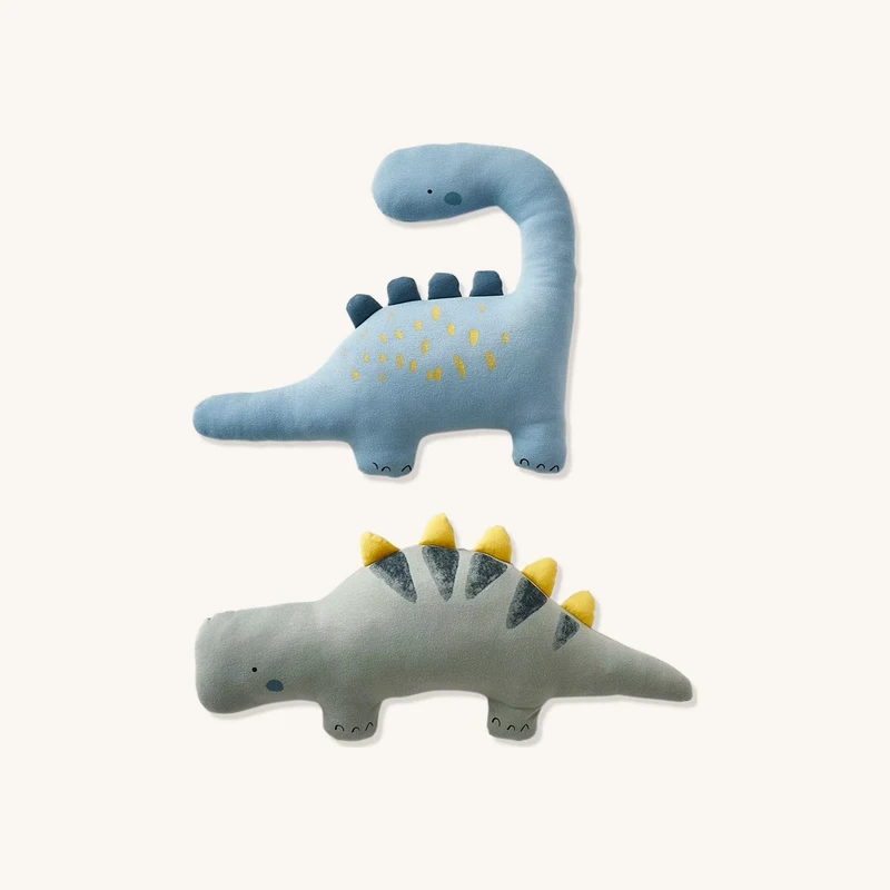 Lot 2 coussins petit dino bleu / kaki chez Vertbaudet