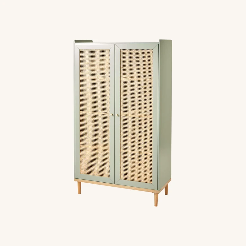 Armoire cannage poésie vert chez Vertbaudet