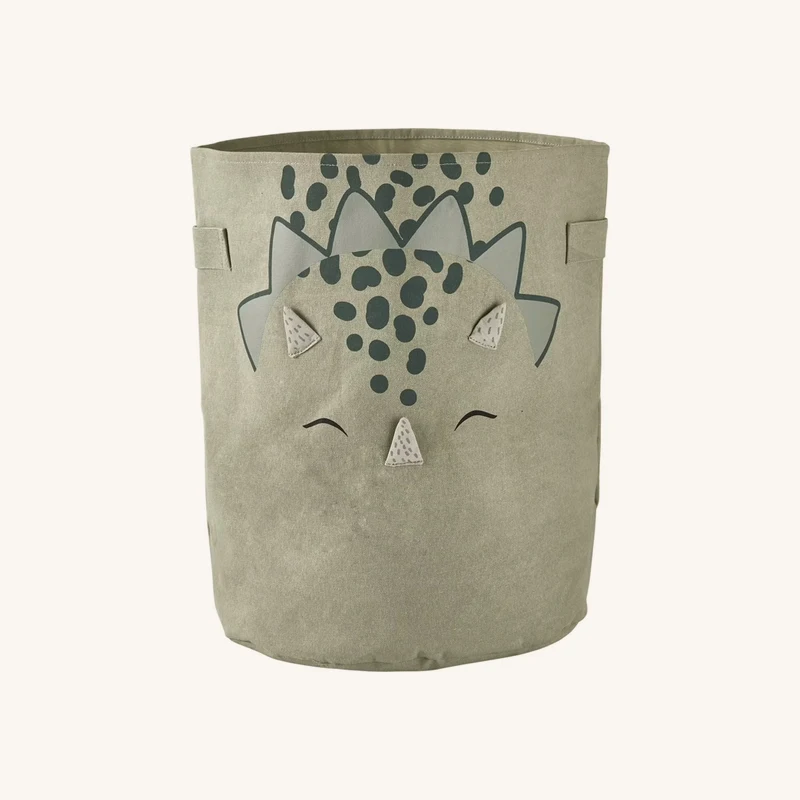 Panier de rangement xl dinosaure kaki chez Vertbaudet